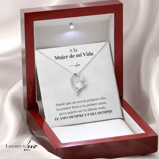 LuxuryLove® - Collar colgante corazon circonita cristal
